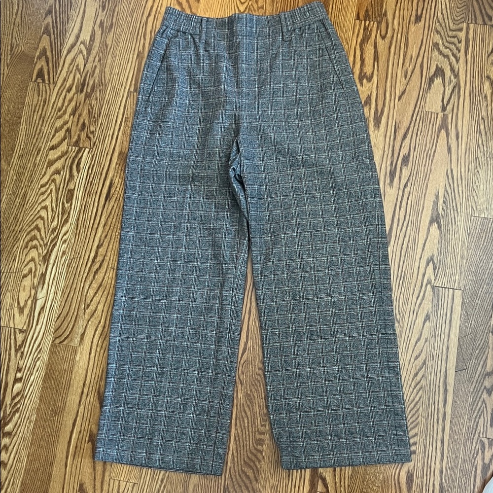 Wilfred Aritzia Black and Gray/red Plaid wool Pants